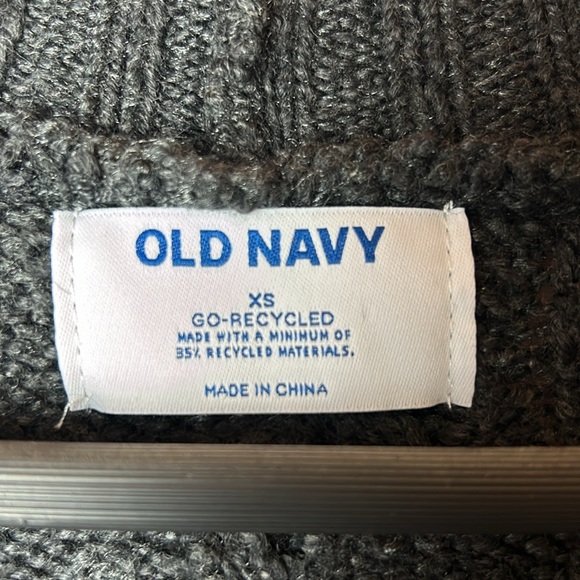 Old Navy grey button down cardigan hip length. Geo recycled material S/M - Picture 2 of 5